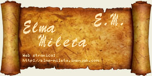 Elma Mileta vizit kartica